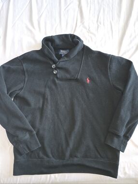 10/12 Polo by Ralph Lauren Black Pullover Sweatshirt with Red Pony